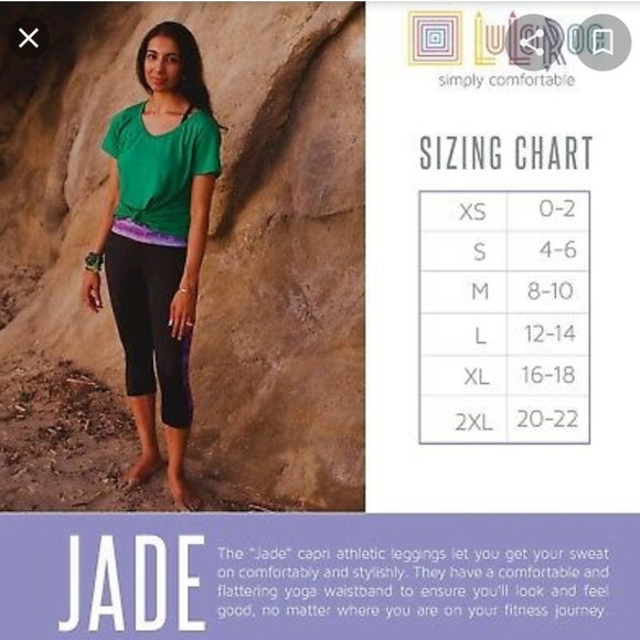 Lularoe Capri Workout Leggings Jade M NWT - Picture 6 of 8